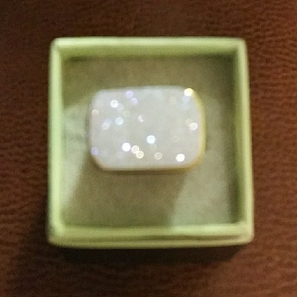 New Unisex Ross + Simmons Silver Drusy Ring
